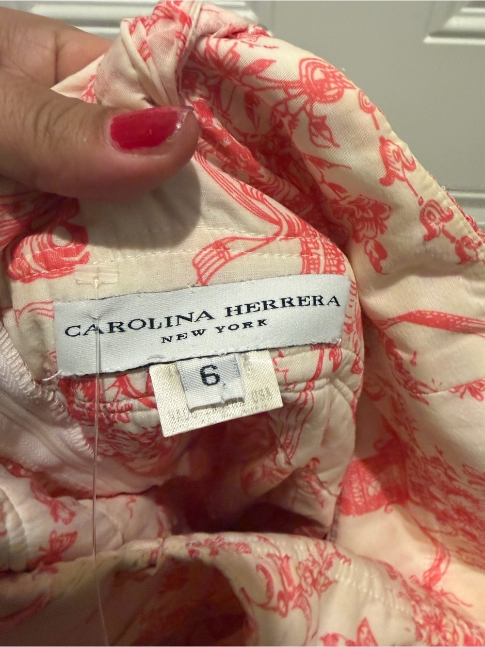 Carolina Herrera midi dress sz 6 - Picture 4 of 4